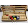 Image 1 : PREMIUM CROQUET SET IN WOODEN CASE