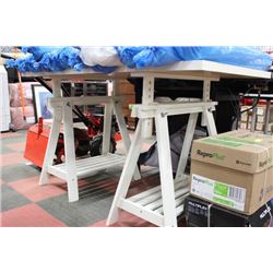 WHITE ADJUSTABLE TABLE