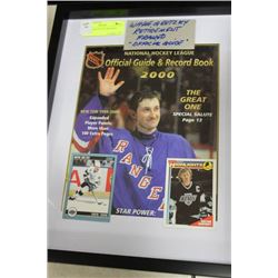 WAYNE GRETZKY RETIREMENT FRAMED 'OFFICIAL GUIDE'