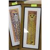 Image 1 : PAIR OF PICTURES - CHEETA & LEOPARD