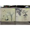Image 1 : SET OF 2 PLAQUE DEER PICTURES