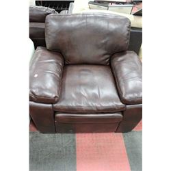 BROWN LEATHER SOFA CHAIR