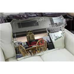 VINTAGE ETCHED GLASS MIRROR