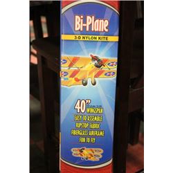 NEW BI-PLANE - 3-D NYLON  KITE W/40" WING