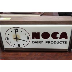 VINTAGE NOCA DAIRY PRODUCTS WALL CLOCK