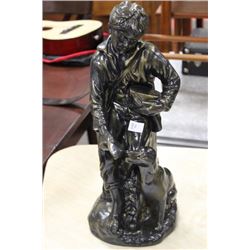 BOY & DOG FIGURINE - 16.5" TALL