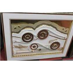 VINTAGE FRAMED ABSTRACT ART