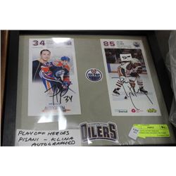 SIGNED PLAYOFF HEROES PISANI&KLIMA FRAMED PICTURE