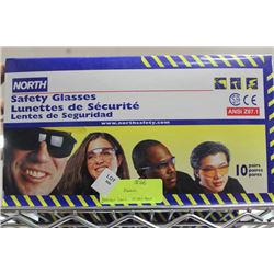 BOX OF 10 NORTH SAFETY GLASSES