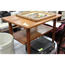 VINTAGE "TEAK" TABLE 25"L X 18"W X 19"H