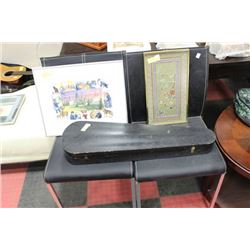 PAIROF METAL AND LEATHERETTE SIDECHAIRS