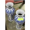 Image 1 : PAIR OF BLUE/WHITE VASES