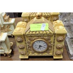 GOLD TONE MANTLE CLOCK