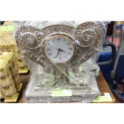 STONE LOOK MANTLE CLOCK