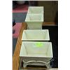 Image 1 : SET OF4 IVORY LOOK PLANTER BOXES