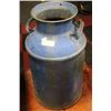 Image 1 : VINTAGE BLUE MILK CHURN