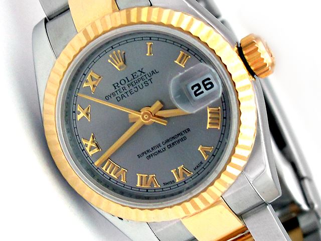 26mm Lady Rolex 18k Gold Stainless Steel Oyster Perpetual Datejust 