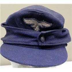 Blue Nazi Luftwaffe Hat with Eagle and Swastika