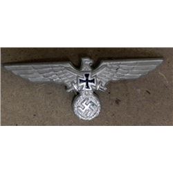 NAZI VETERANS VISOR HAT EAGLE, SWASTIKA & IRON CROSS