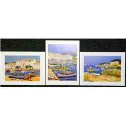 3 Ernest Audibert Nautical Boat Art Prints