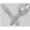 Image 1 : NAZI FIELD EATING RIG-SWIVEL FORK & SPOON-MARKED "G&CL4