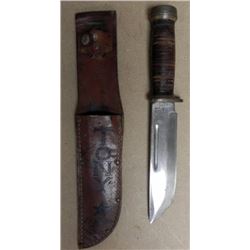 WWII U.S. CATTARAUGUS 225Q FIGHTING/SURVIVAL KNIFE-NAME