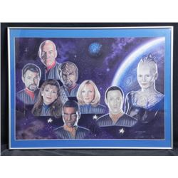 Star Trek Next Gen R.J. Crabtree Signed Print-Ltd Frmd