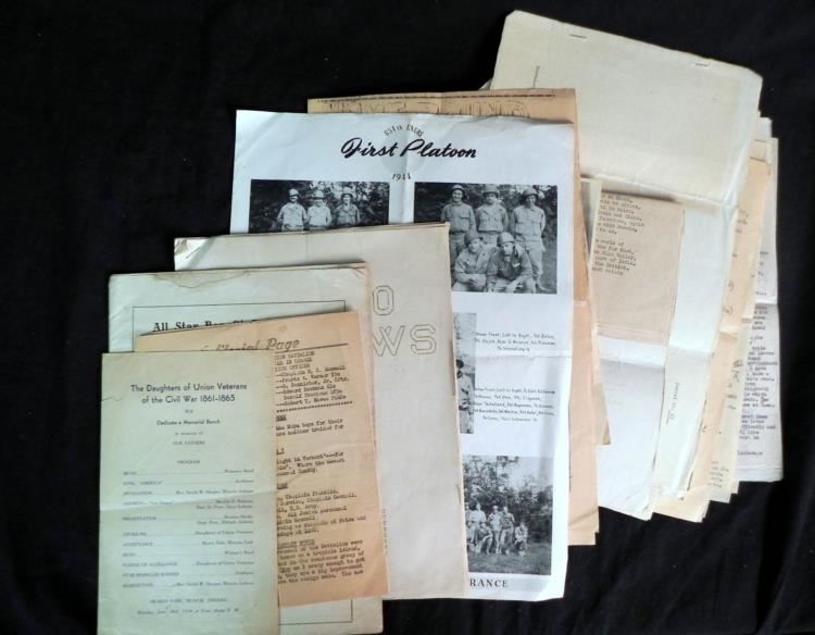 LOT OF WWI WWII POST WAR MILITARY DOCUMENTS lot-of-wwi-wwii-post-war-military-documents