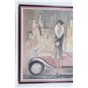 Image 3 : Original Painting Deco Mixed Media Woman Dog Limo Car