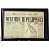 Image 1 : Frmd Orig Newspaper "M'Arthur in Philippines" Oct 1944