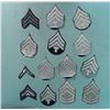 Image 2 : COLLECTION OF 14 U.S. ARMY CHEVRON PATCHES