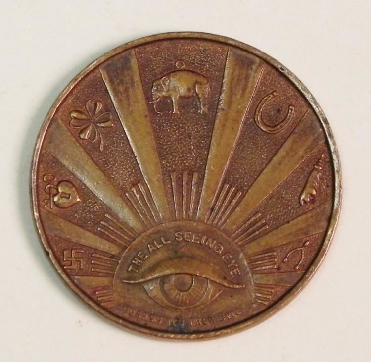 Hand Eye Coin Good Luck Will Accompany the Bearer All Seeing Eye Coin
