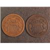 Image 1 : 2 1864 2 Cents Coins Hi Grade Two Cent Pieces