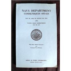 NAVY DEPT COMMUNIQUES-WWII-120+ PAGES SC BOOKLET-1946