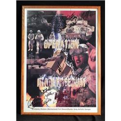 Signed Framed Operation Iraqi Freedom Poster