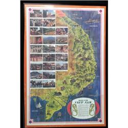 South Vietnamese Map Framed