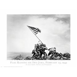 Joe Rosenthal Flag Raising Iwo Jima WWII Poster Print