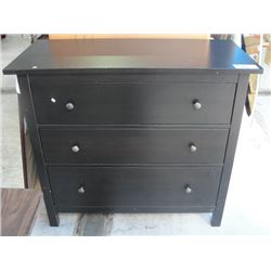 CONTEMPORARY 3DRAWER CHOCOLATE BROWN BEDROOM DRESSER