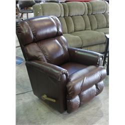 BROWN LEATHER LAZY BOY RECLINER