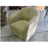 Image 2 : GOLDISH GREEN MICRO FIBRE SUEDE SWIVEL ARM CHAIR