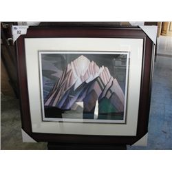 FRAMED LIMITED EDITION PRINT TITLED "MOUNTAIN FORMS" BY GROUP OF 7 ARTIST LAWREN HARRIS 106/950