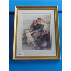 BEAUTIFULLY FRAMED NAUTICAL STYLE PRINT TITLED  ME FIRST 