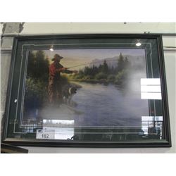 FRAMED FLY FISHERMAN PRINT