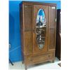 Image 1 : EARLY 1900S OAK MIRRORED FRONT WARDROBE