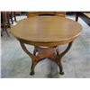 Image 1 : EARLY 1900S ROUND OAK CARD TABLE/ PARLOUR TABLE/ DINING TABLE