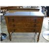 Image 1 : EARLY 1900S OAK BARLEY TWIST 3 DRAWER BEDROOM DRESSER