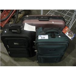 3 ASSORTED TRAVELLERS SUIT CASES