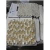 Image 2 : PALLET OF MARBLE MOSAICS APPROX 260SQF  AND PORCELAIN TILES 64SQF