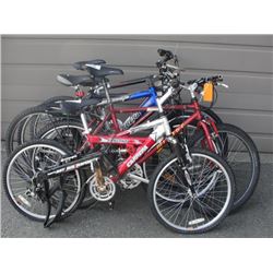 GROUP OF 5 MOUNTAIN BIKES; TREK, SUPERCYCLE, 2 KARARA, AND MIYATA