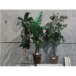 GROUP OF 3 ARTIFICIAL TROPICAL PLANTS